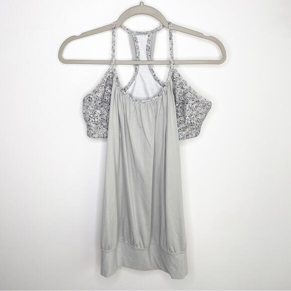 LULULEMON No Limits Tank in Silver Spoon Petite Fleur Size 10 - Picture 4 of 8